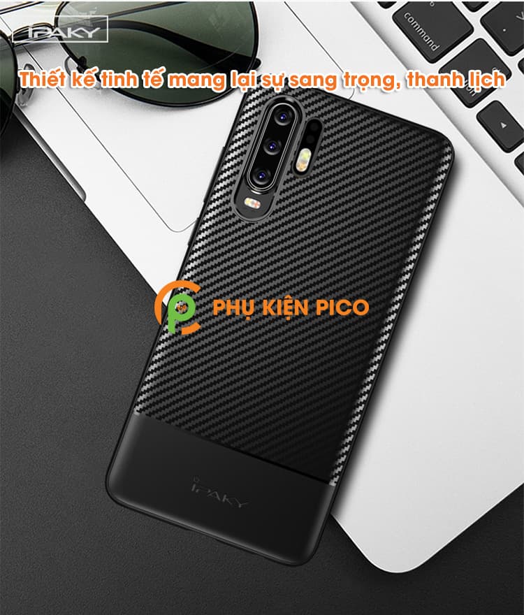Ốp lưng Huawei P30 Pro vân cacbon chính hãng Ipaky - 4