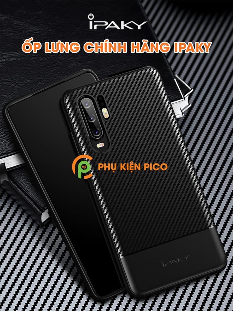 Ốp lưng Huawei P30 Pro vân cacbon chính hãng Ipaky - 2