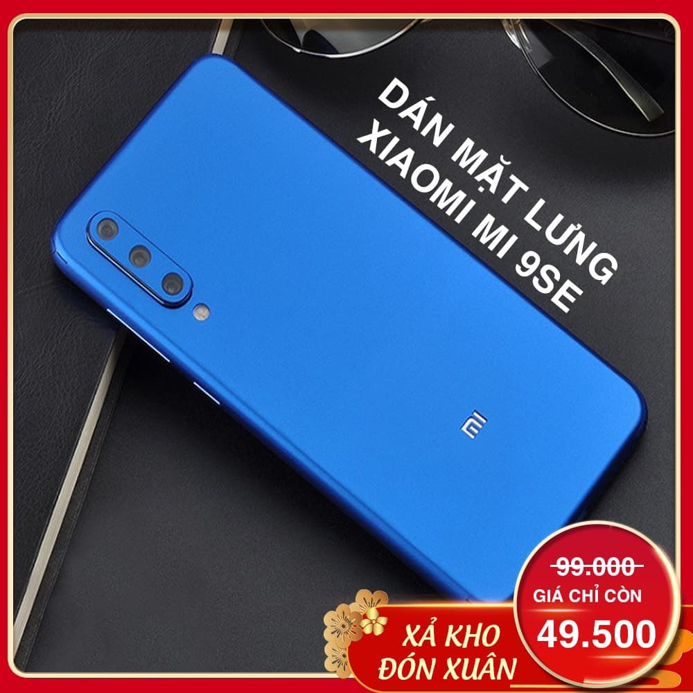 Dán mặt lưng Xiaomi Mi 9SE nhựa dẻo cao cấp 3 màu đỏ đen xanh