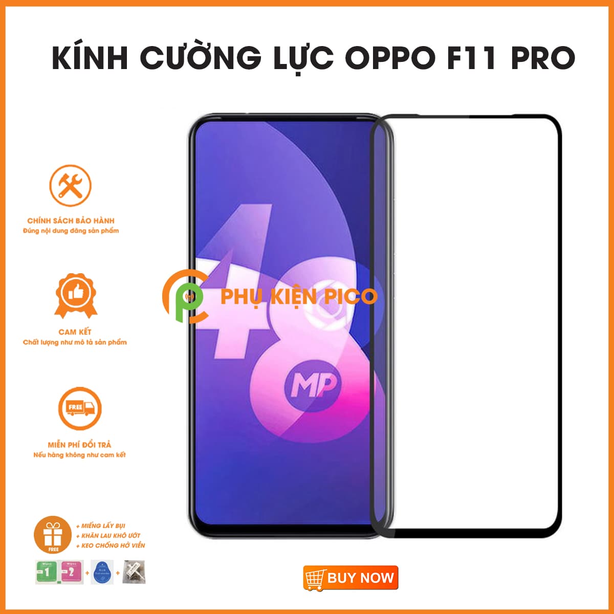 Kính cường lực Oppo F11 Pro full viền siêu cứng