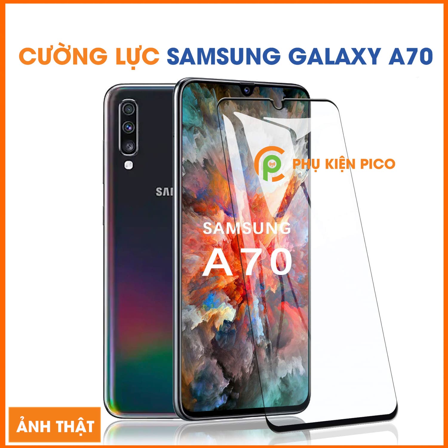 Kính cường lực Samsung Galaxy A70 full viền độ cứng 9H