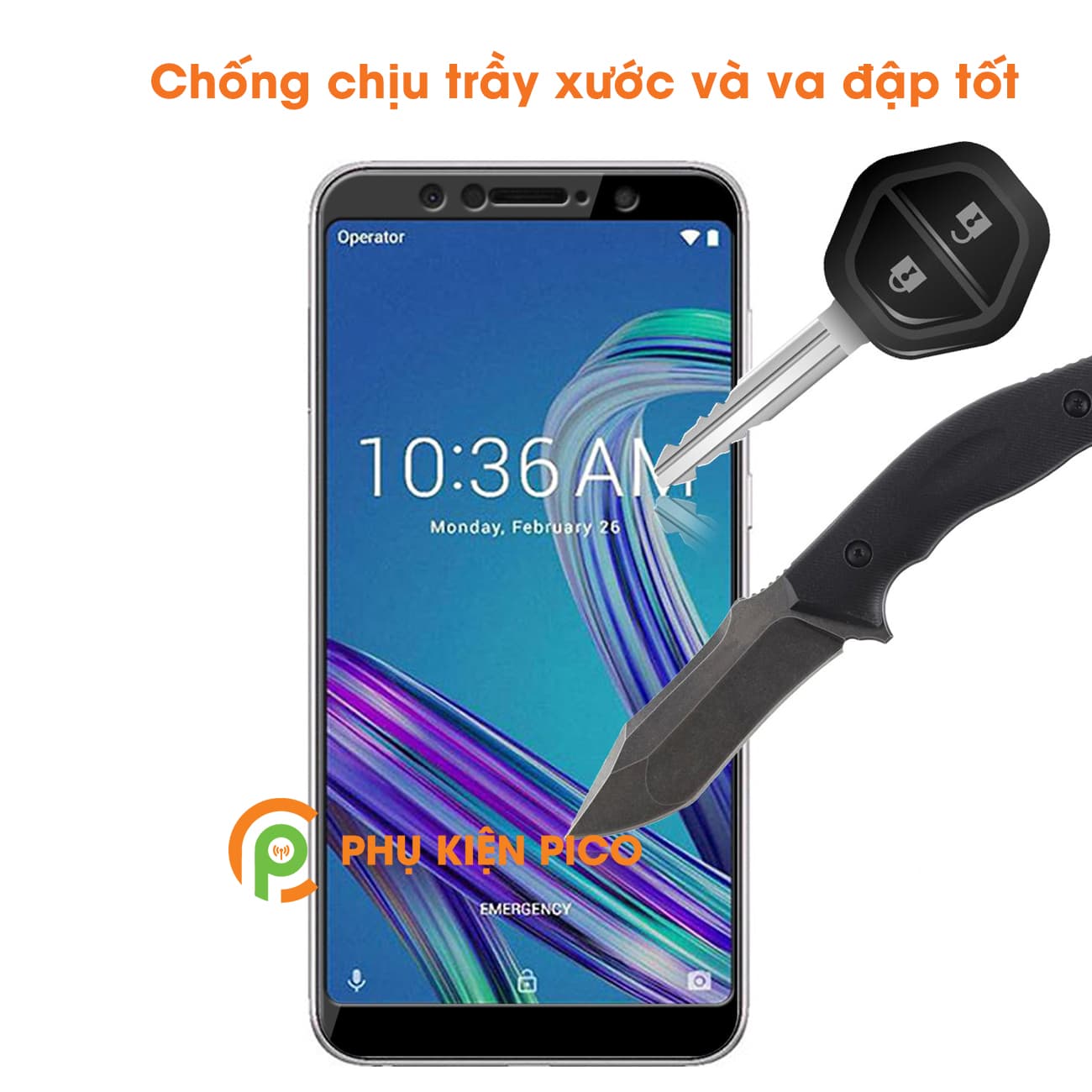 Kính cường lực Asus Zenfone Max Pro M1 full viền chính hãng Goevno - 3