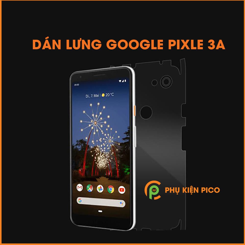Dán mặt lưng Google Pixel 3a trong suốt full mặt sau - 5