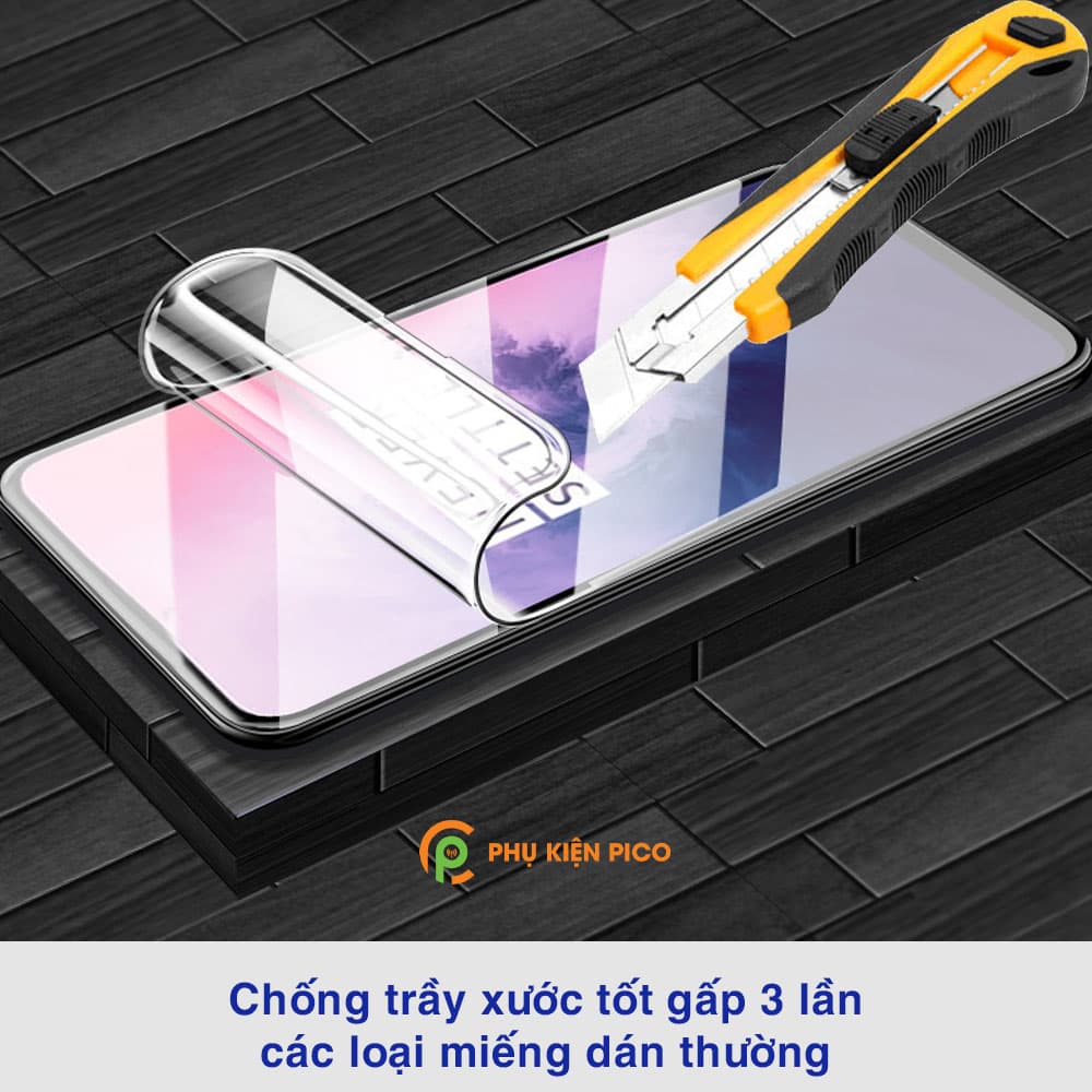 Dán màn hình Oneplus 7 Pro full màn dẻo trong suốt PPF tự phục hồi vết xước - 2