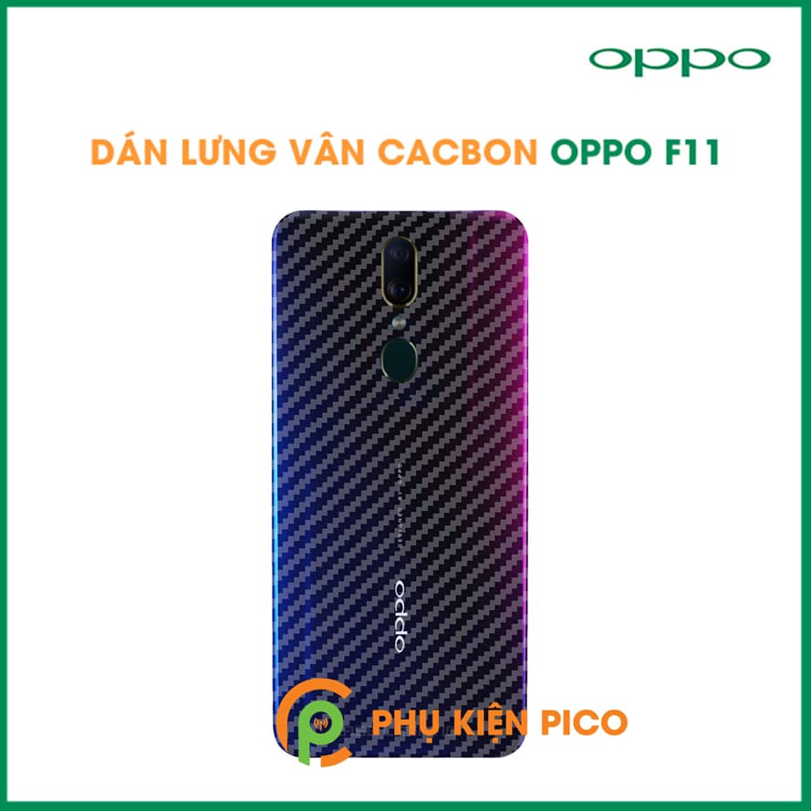 Dán mặt lưng Oppo F11 vân carbon 3D
