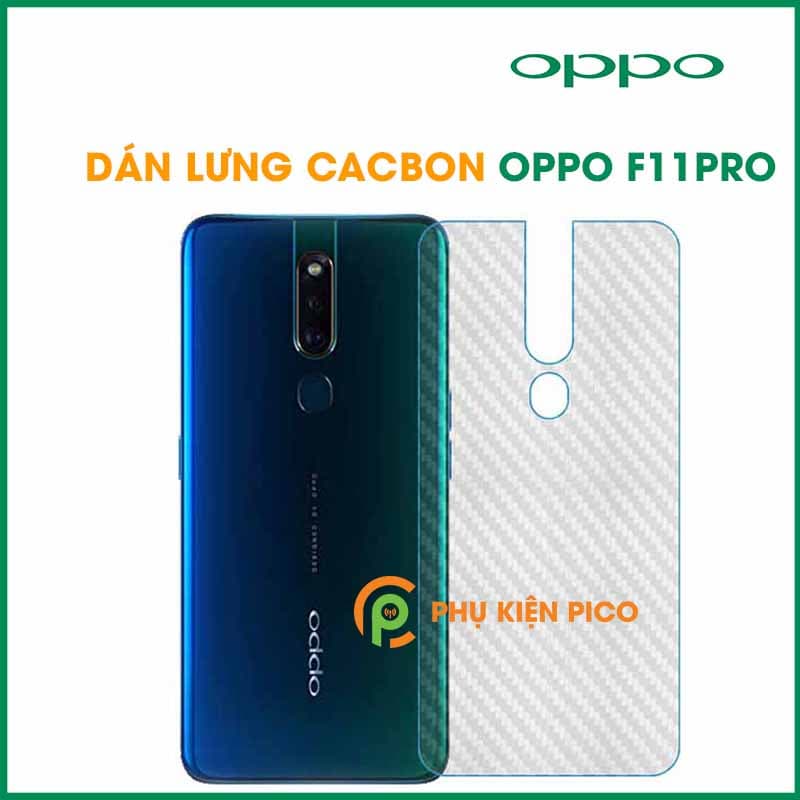 Dán mặt lưng Oppo F11 Pro vân carbon 3D - 3
