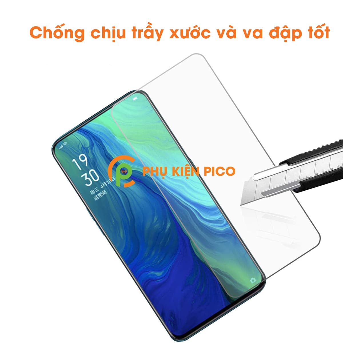 Kính cường lực Oppo Reno trong suốt độ cứng 9H - 3
