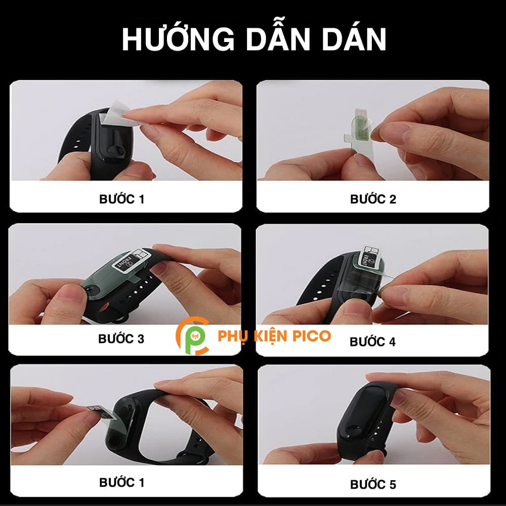 Dán màn hình Mi Band 4 full màn dẻo trong suốt PPF tự phục hồi vết xước - 8