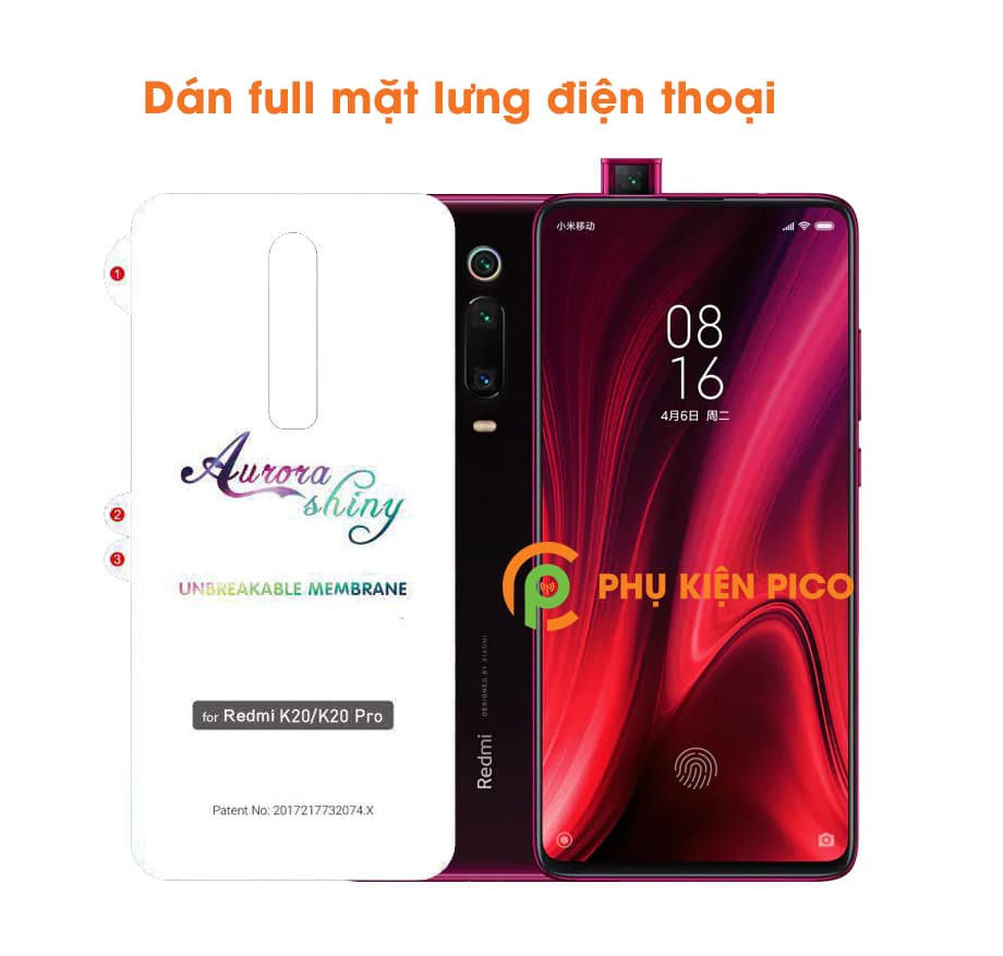 Dán PPF cao cấp mặt lưng Xiaomi Redmi K20 Pro - 4