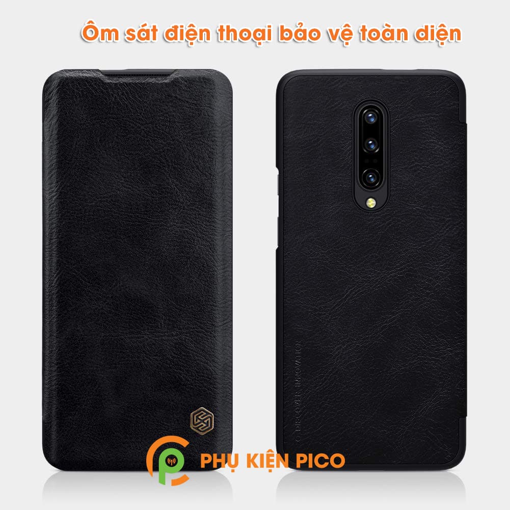 Ốp lưng da cao cấp Oneplus 7 Pro chính hãng Nillkin Qin Series bảo vệ toàn diện - 7