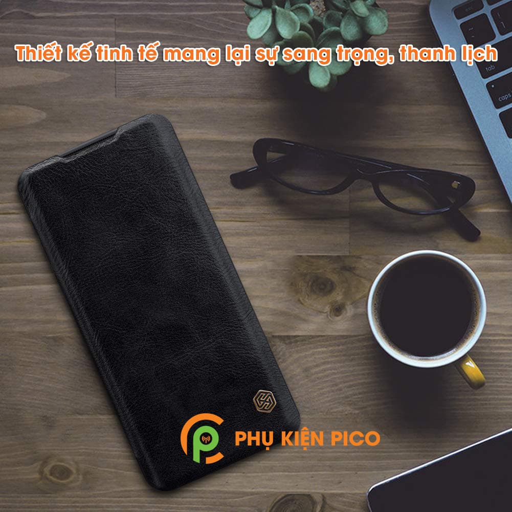 Ốp lưng da cao cấp Oneplus 7 Pro chính hãng Nillkin Qin Series bảo vệ toàn diện - 6