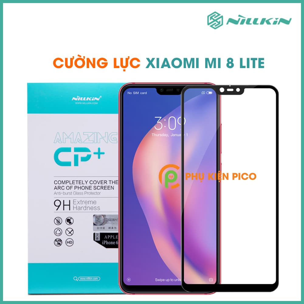 Kính cường lực Xiaomi Mi 8 Lite chính hãng Nillkin Amazing CP+