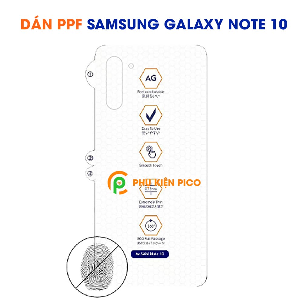 Dán PPF mặt lưng Samsung Galaxy Note 10 dẻo trong suốt full măt lưng - 2