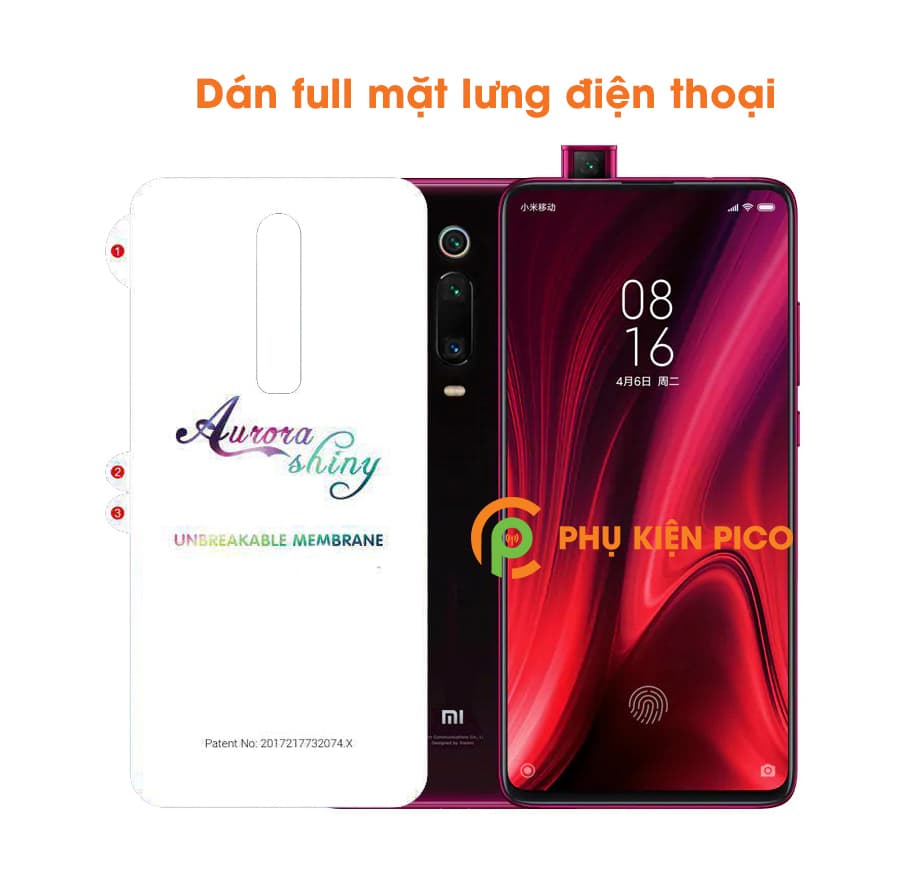 Dán PPF mặt lưng Xiaomi Mi 9T dẻo trong suốt full mặt sau - 4