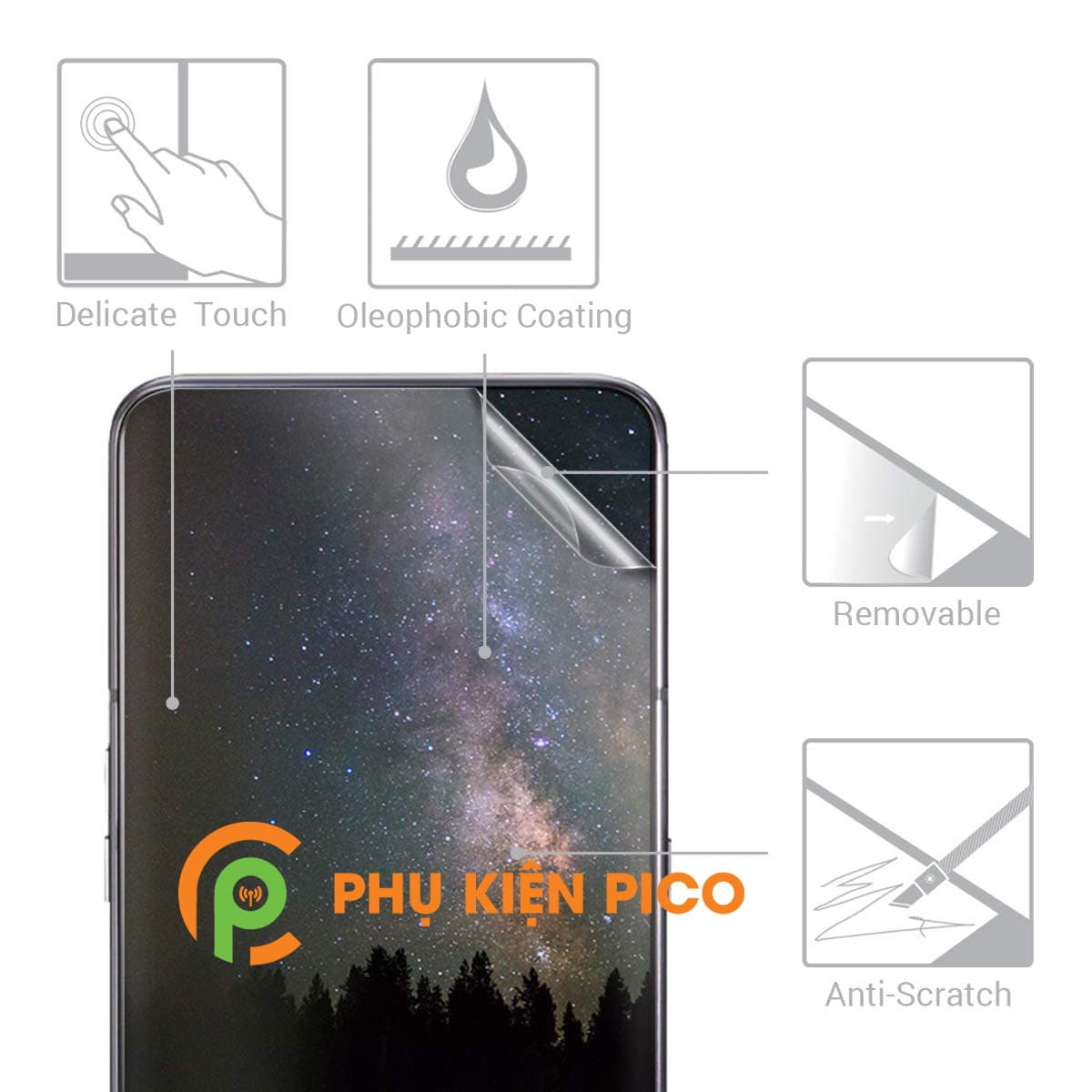 Dán PPF màn hình Samsung Galaxy A80 trong suốt full viền - 3
