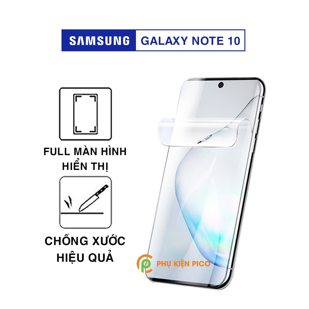 Dán màn hình Samsung Note 10 full màn dẻo trong suốt PPF tự phục hồi vết xước
