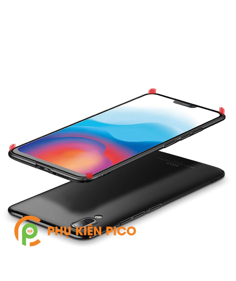 Ốp lưng Vivo X21 đen cao cấp bản vân tay trước máy - 5