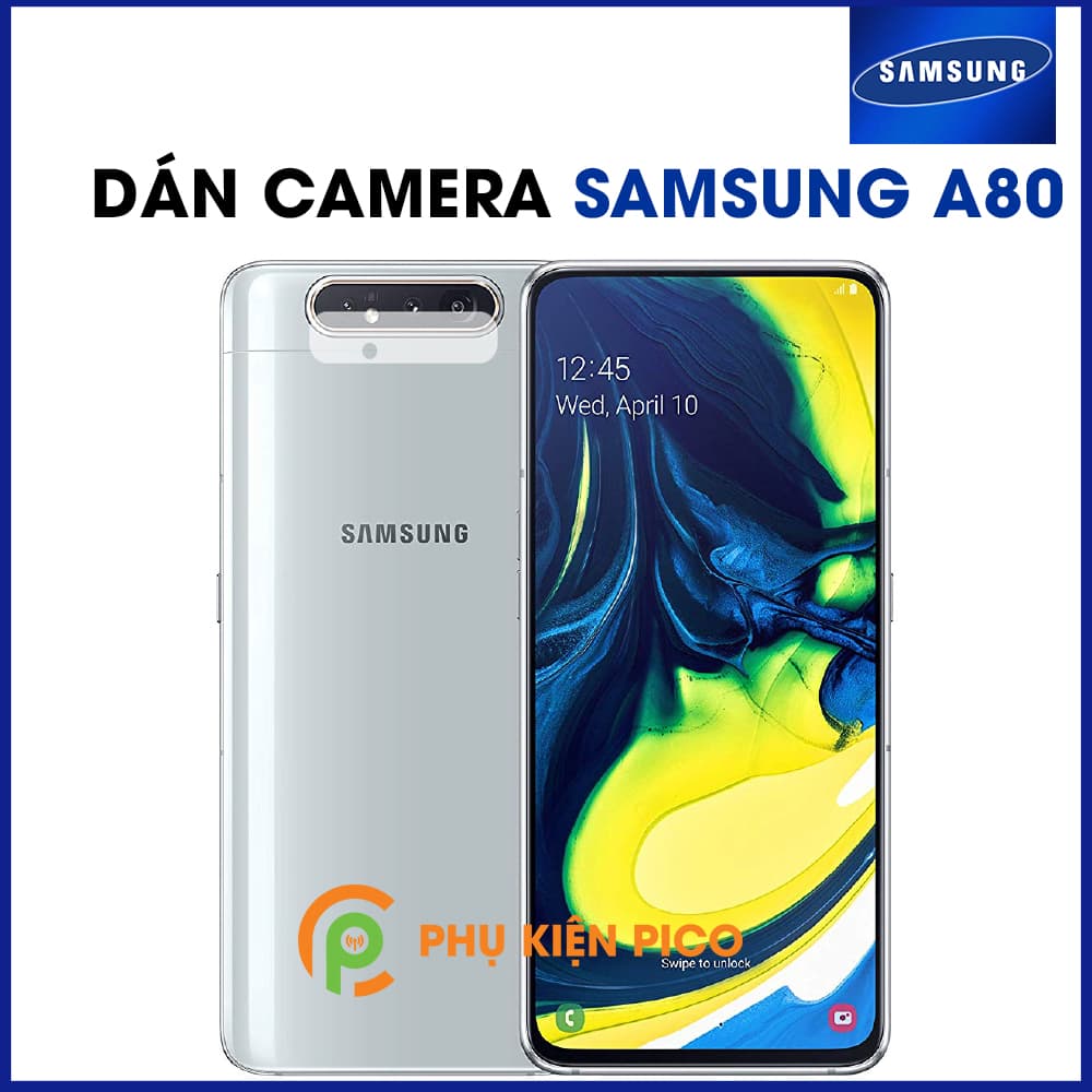 Combo kính cường lực và dán camera Samsung Galaxy A80 full viền độ cứng 9H - 7