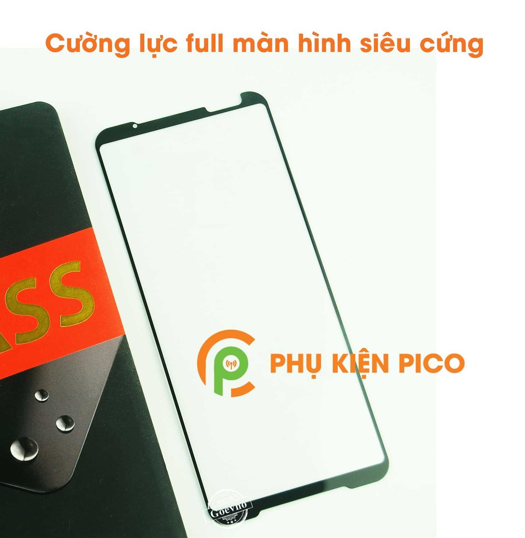 Kính cường lực Asus Rog Phone 2 full viền chính hãng Goevno - 2