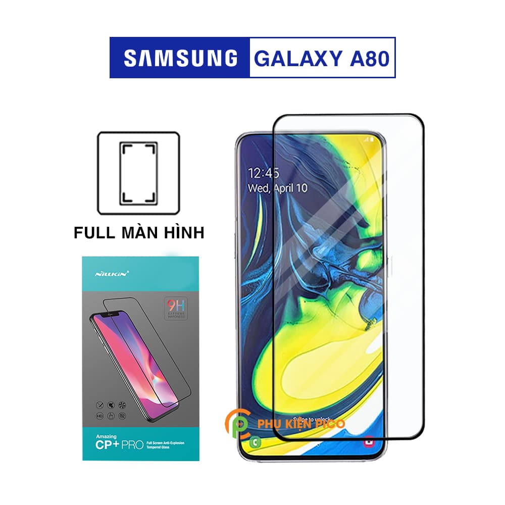 Kính cường lực Samsung A80 full màn hình viền siêu mỏng chính hãng Nillkin Amazing CP+ Pro trong suốt