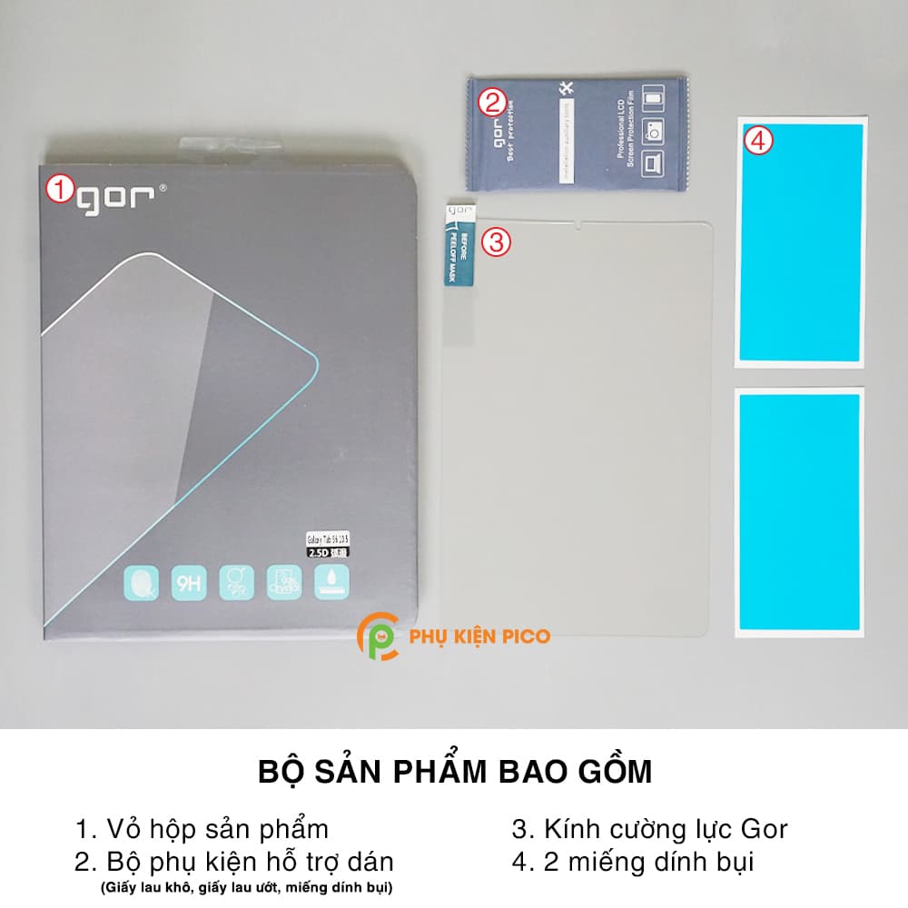 Kính cường lực Samsung Galaxy Tab S6 trong suốt chính hãng Gor - 2