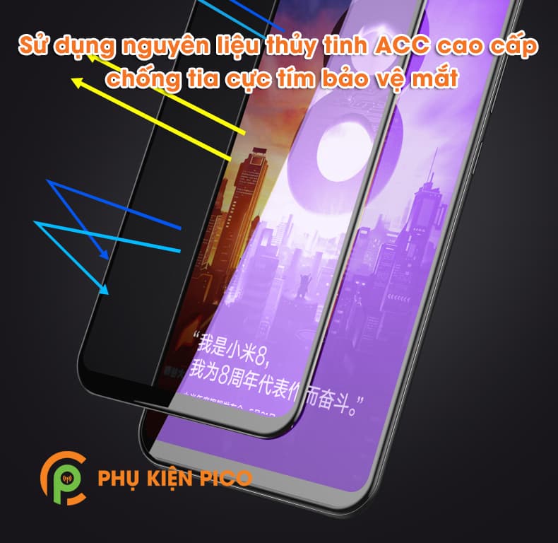 Kính cường lực Xiaomi Mi 8SE full viền độ cứng 9H - 3