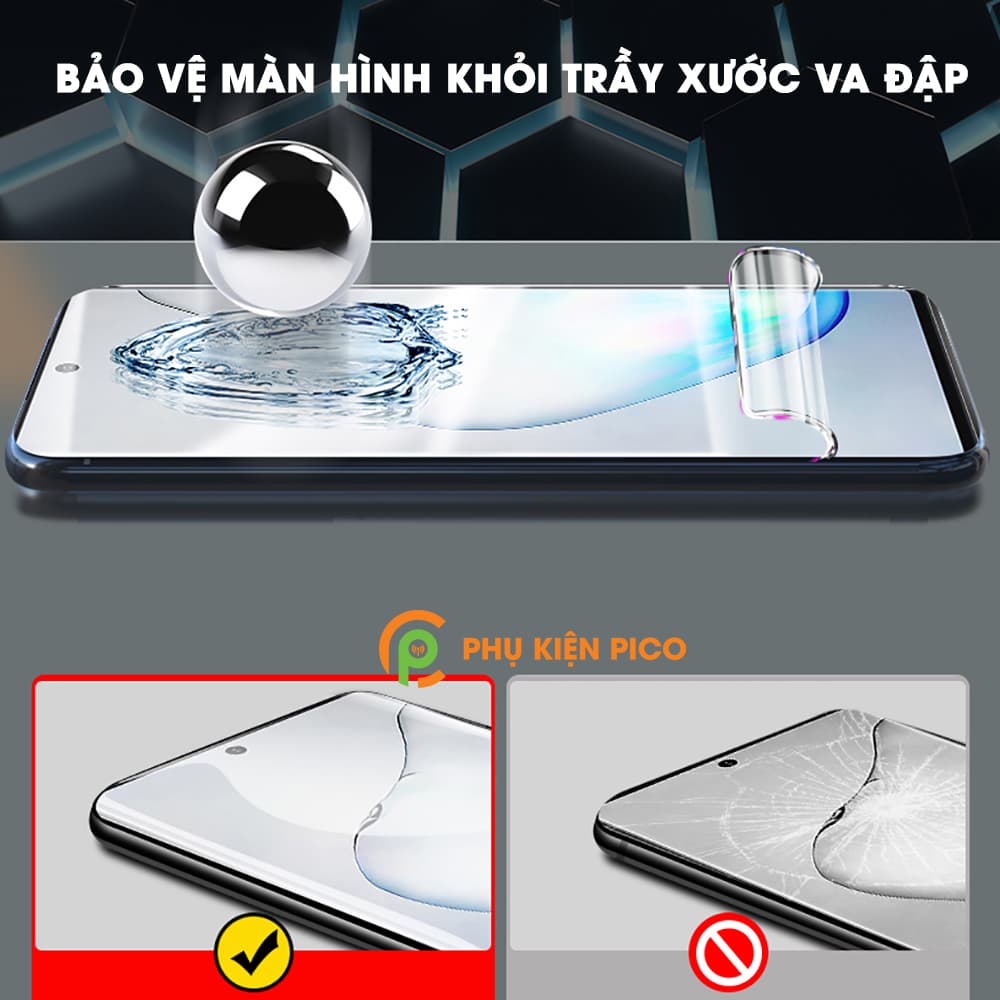 Dán màn hình Samsung Galaxy Note 10 Pro PFF cao cấp dẻo vân mờ chống bám vân tay chống nhìn trộm - 4