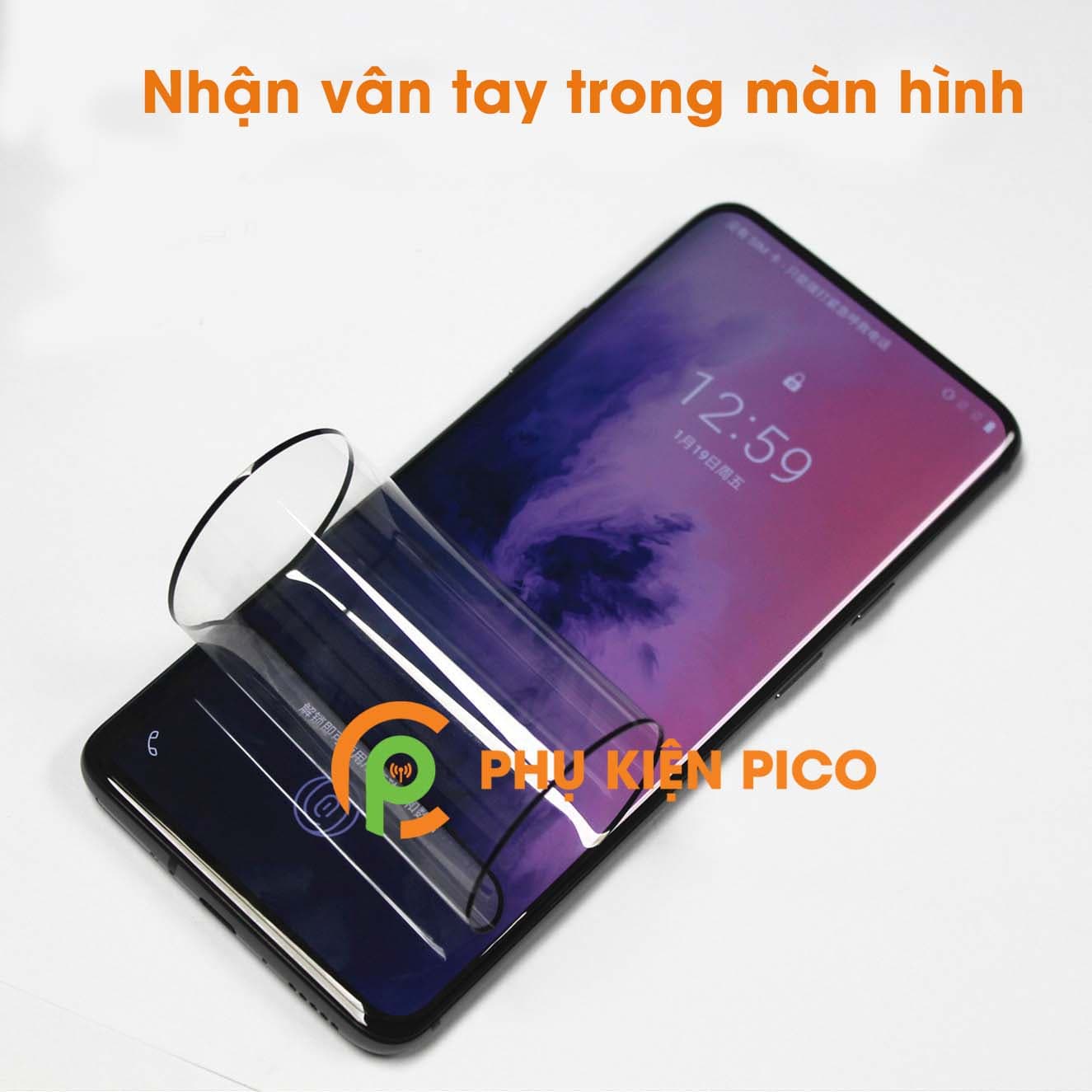 Kính cường lực dẻo trong suốt Oneplus 7 Pro full viền cong 3D độ cứng 3H Polymer Nano - 4