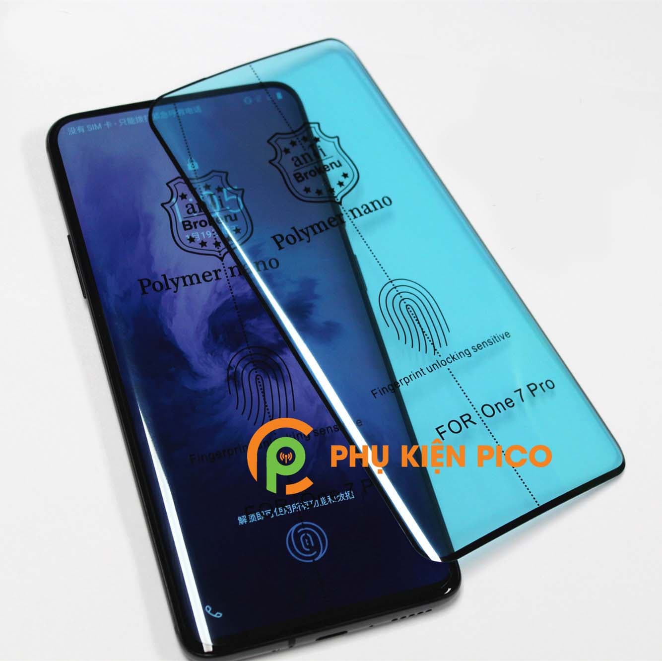Kính cường lực dẻo trong suốt Oneplus 7 Pro full viền cong 3D độ cứng 3H Polymer Nano - 2