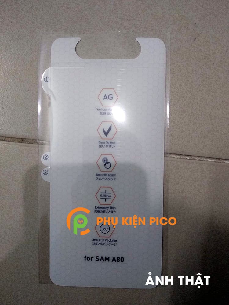 Dán PPF mặt lưng Samsung Galaxy A80 dẻo vân mờ không bám vân tay - 4