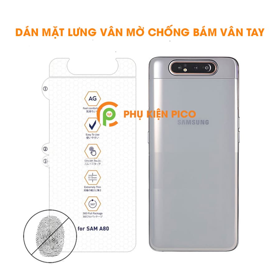 Dán PPF mặt lưng Samsung Galaxy A80 dẻo vân mờ không bám vân tay - 3