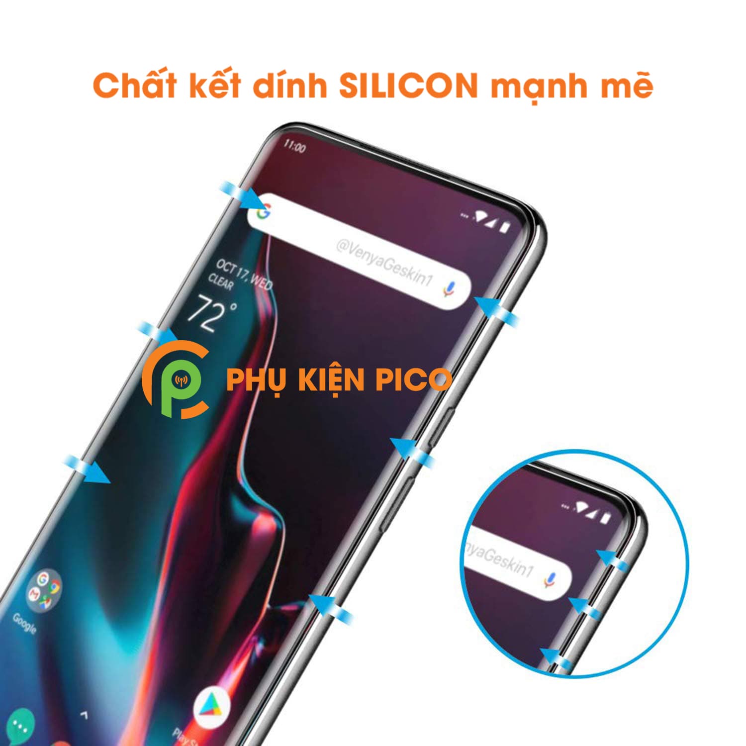 Dán màn hình Oneplus 7 Pro cao cấp PPF bản vân mờ chống bám vân tay - 4