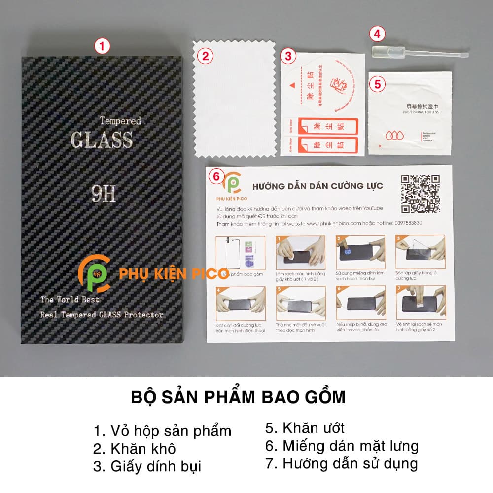 Cường lực Redmi Note 8 Pro trong suốt độ cứng 9H - Dán màn hình Xiaomi Redmi Note 8 Pro - 7