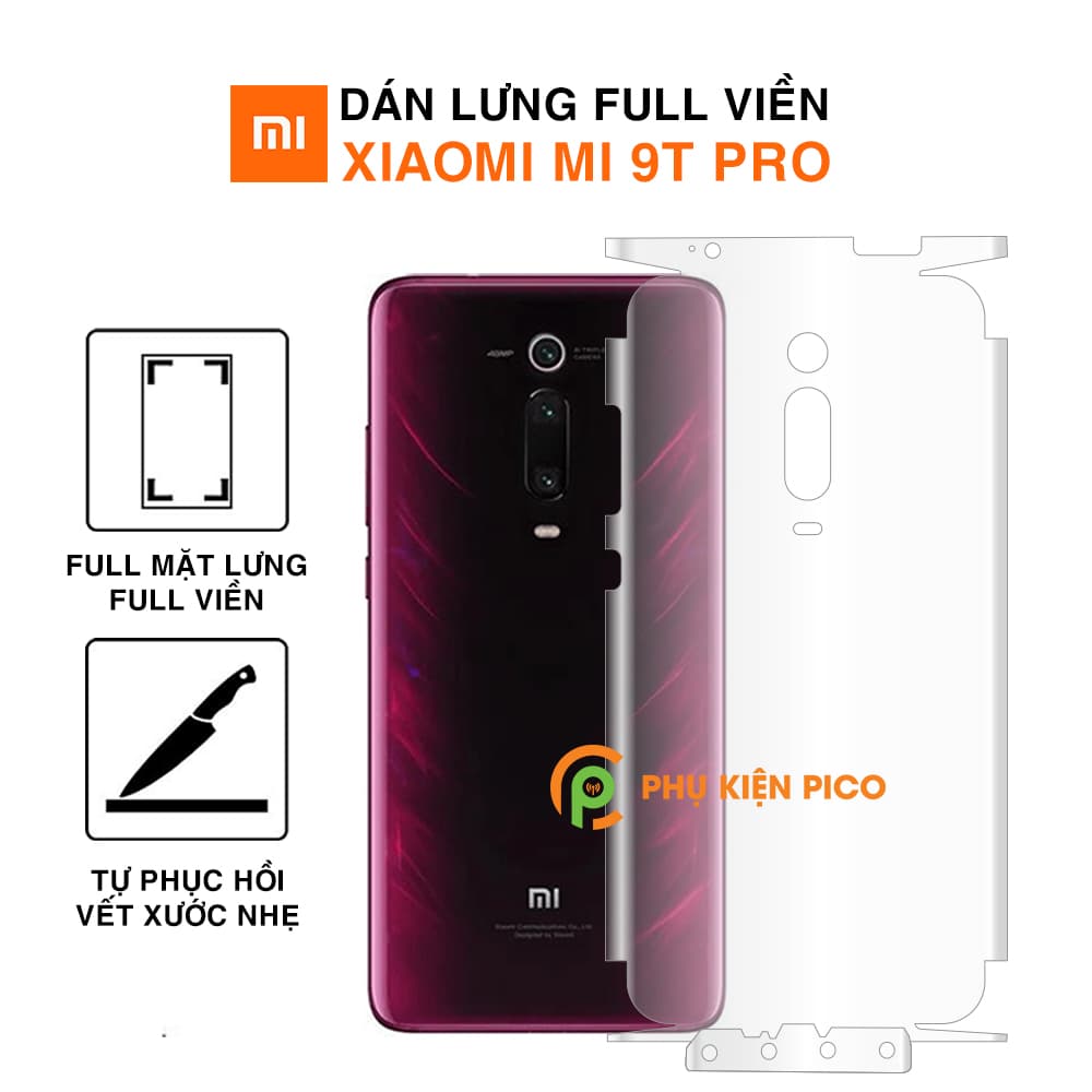 Dán dẻo mặt lưng Xiaomi Mi 9T Pro full viền trong suốt bản đặc biệt