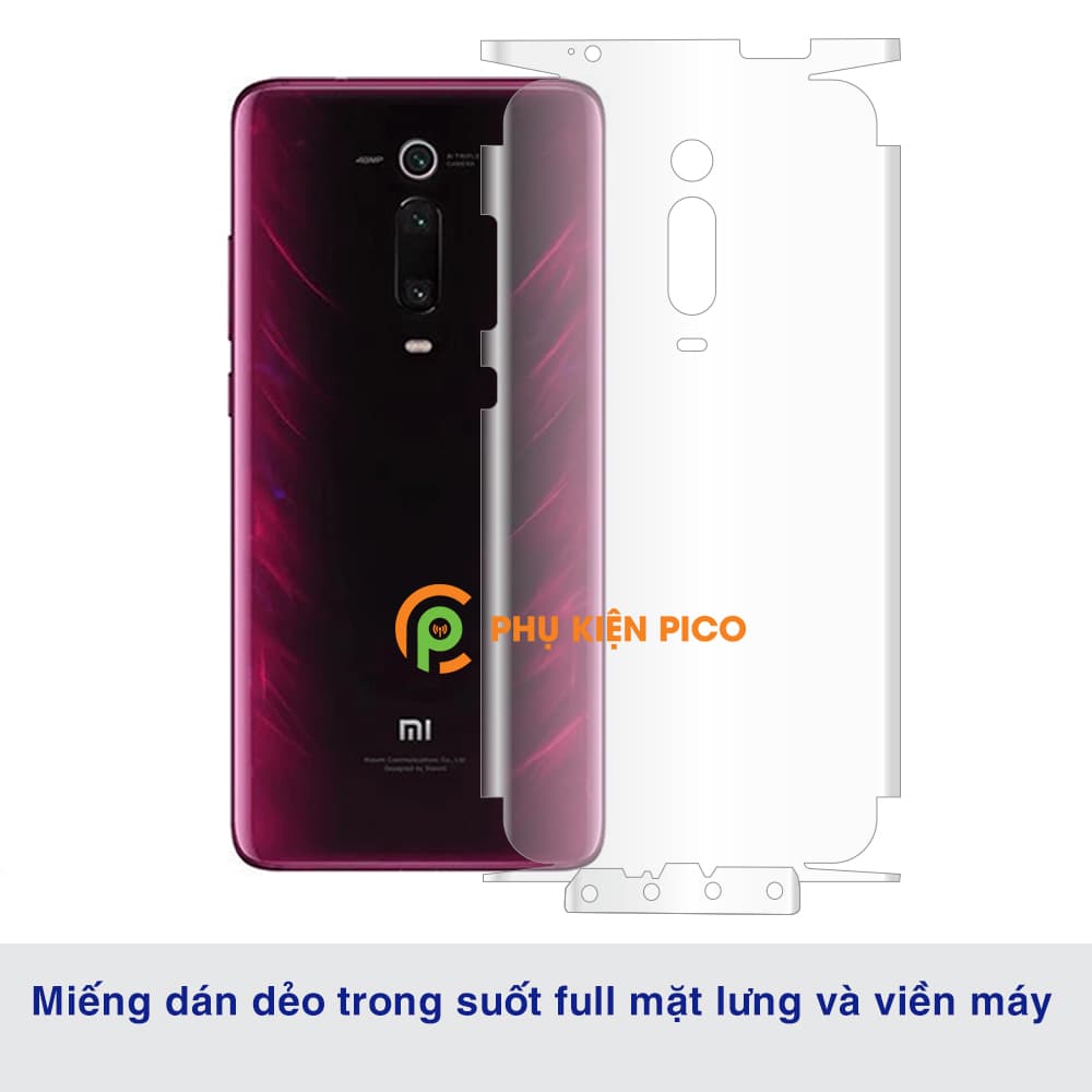 Dán dẻo mặt lưng Xiaomi Mi 9T full viền trong suốt bản đặc biệt - 3