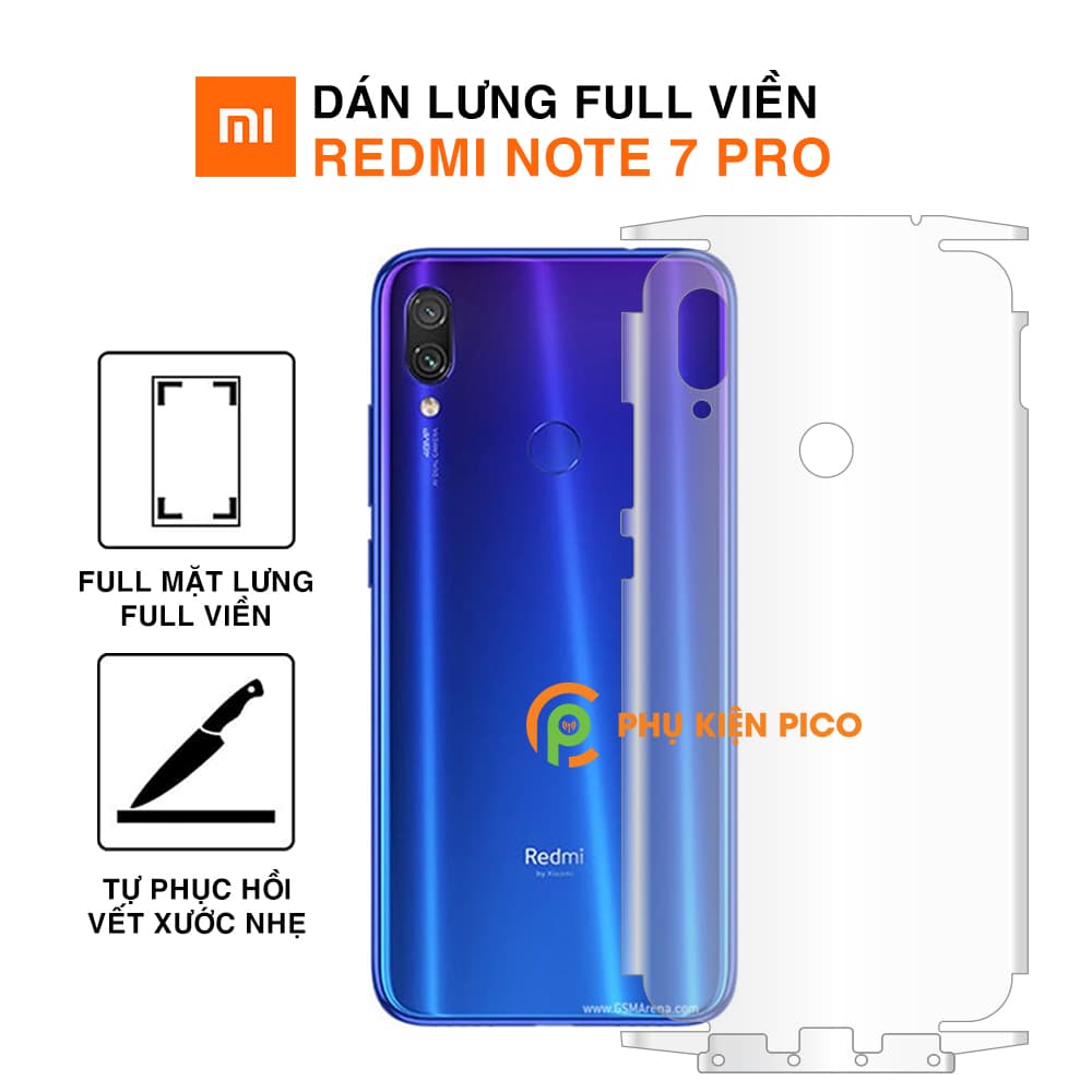 Dán dẻo mặt lưng Xiaomi Redmi Note 7 Pro full viền trong suốt bản đặc biệt
