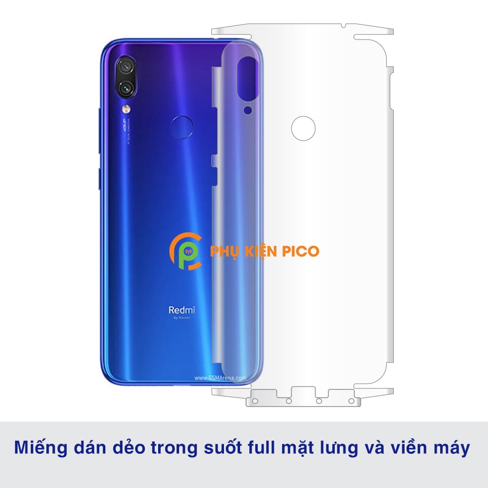 Dán dẻo mặt lưng Xiaomi Redmi Note 7 Pro full viền trong suốt bản đặc biệt - 7