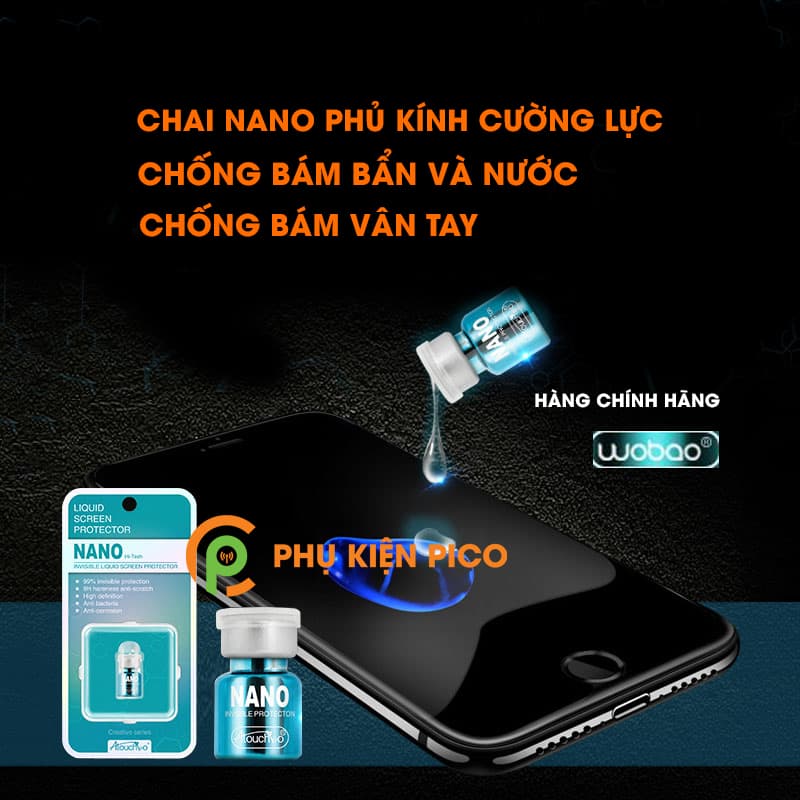 Chai Nano phủ kính cường lực điện thoại, máy tính bảng, kính ô tô chống bám bụi bám nước chính hãng Wobao - 6
