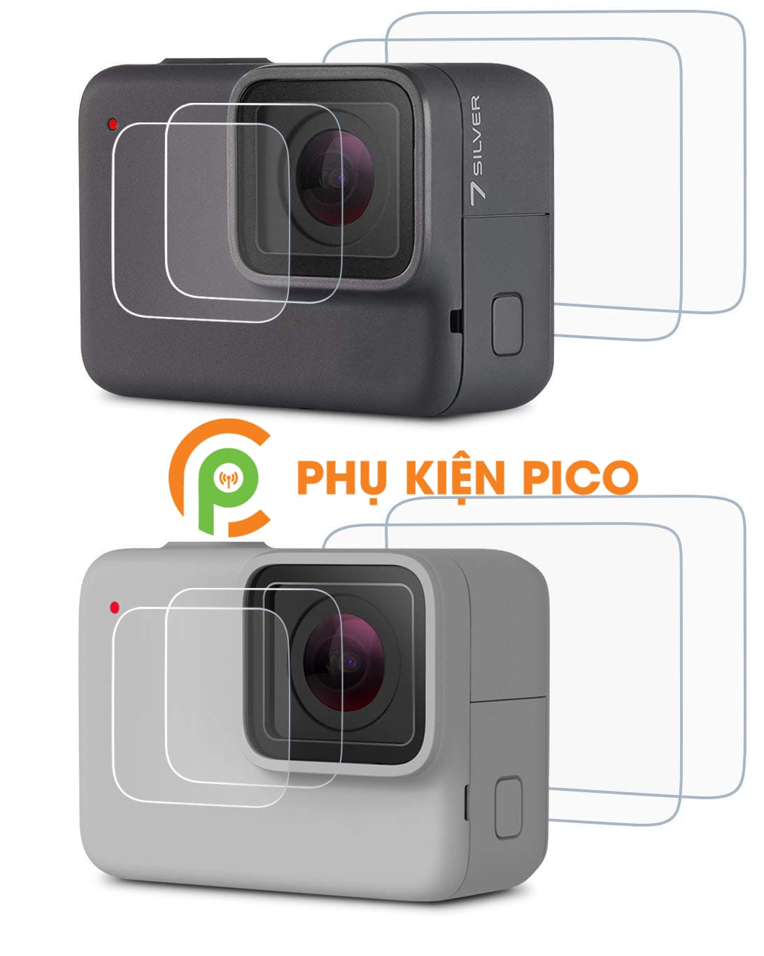 Cường lực GoPro Hero 7 Silver / Hero 7 White chính hãng Gor bộ 2 miếng - 3
