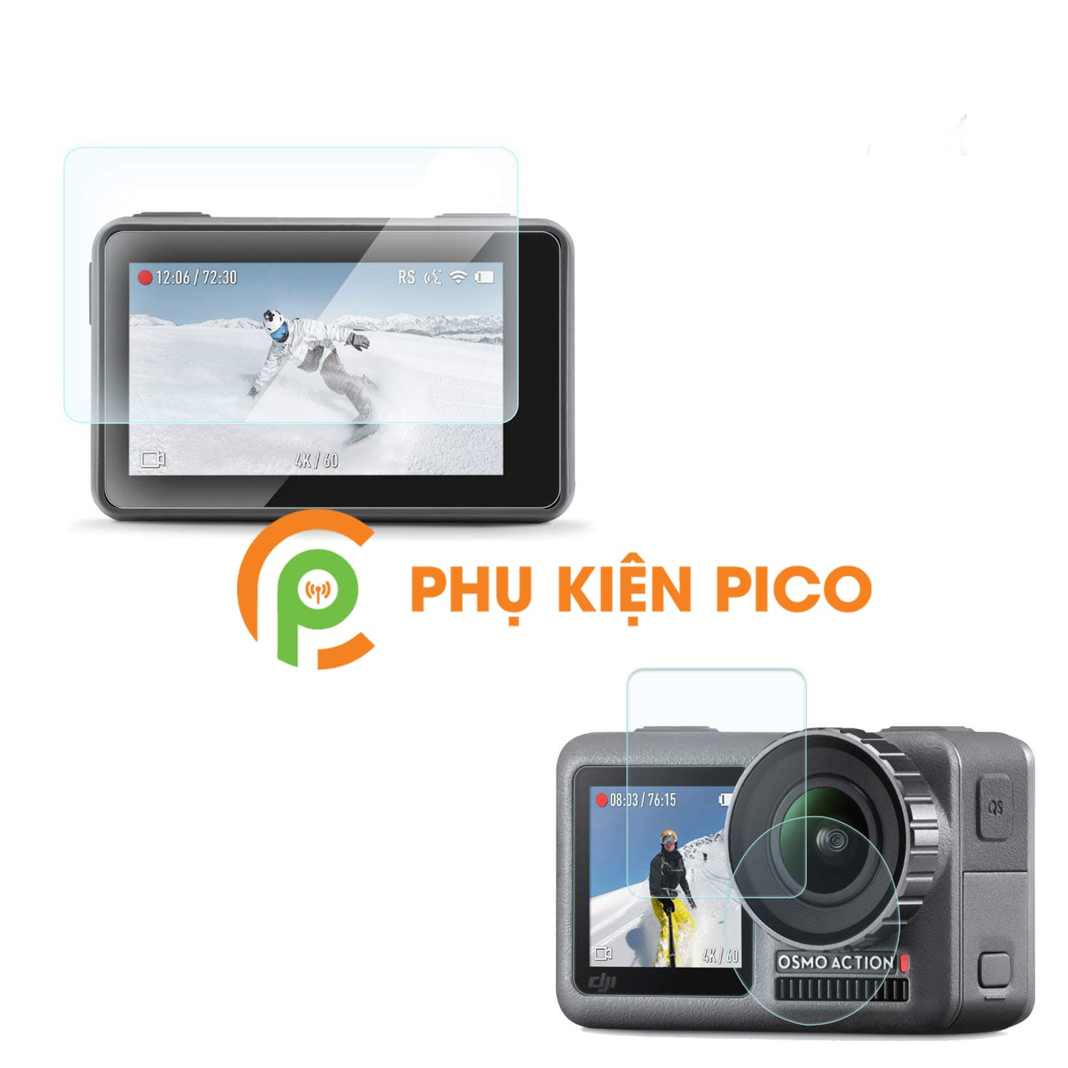 Cường lực GoPro DJI Osmo Action chính hãng Gor bộ 2 miếng - 3