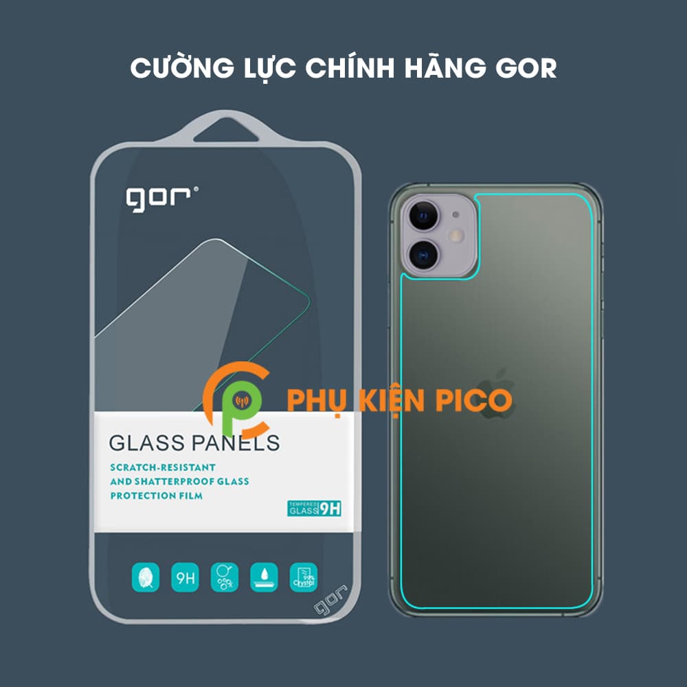 Bộ 2 kính cường lực mặt lưng Iphone 11 chính hãng Gor - 3