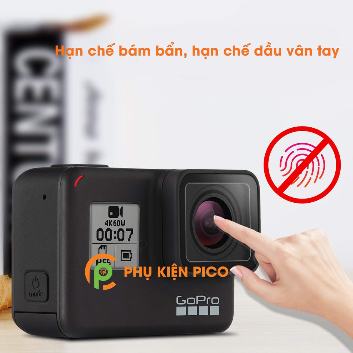 Cường lực GoPro Hero 5 Black, Hero 6 Black, Hero 7 Black trong suốt độ cứng 9H - 2