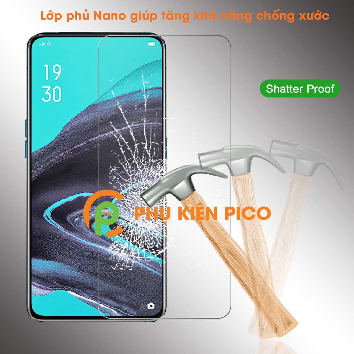 Kính cường lực Oppo Reno 2 trong suốt full viền độ cứng 9H - 3