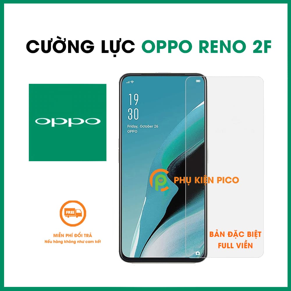 Kính cường lực Oppo Reno 2F trong suốt full viền màn hình độ cứng 9H