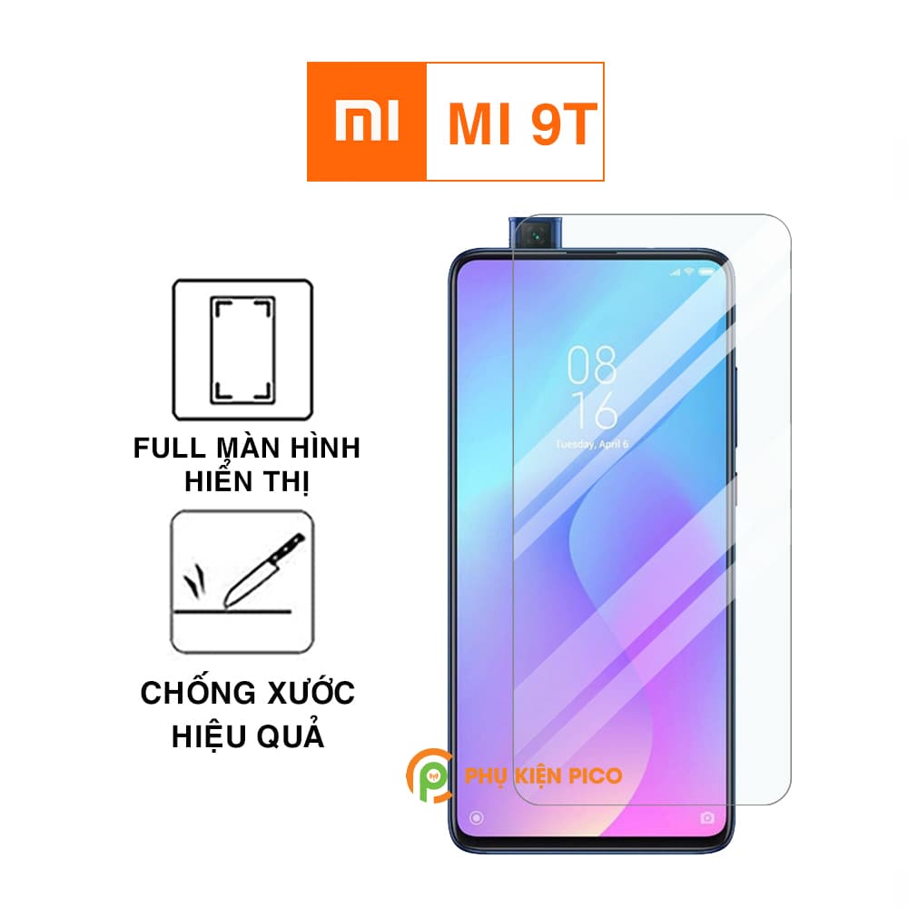 Kính cường lực Mi 9T full màn hình trong suốt dùng chung với mọi loại ốp lưng