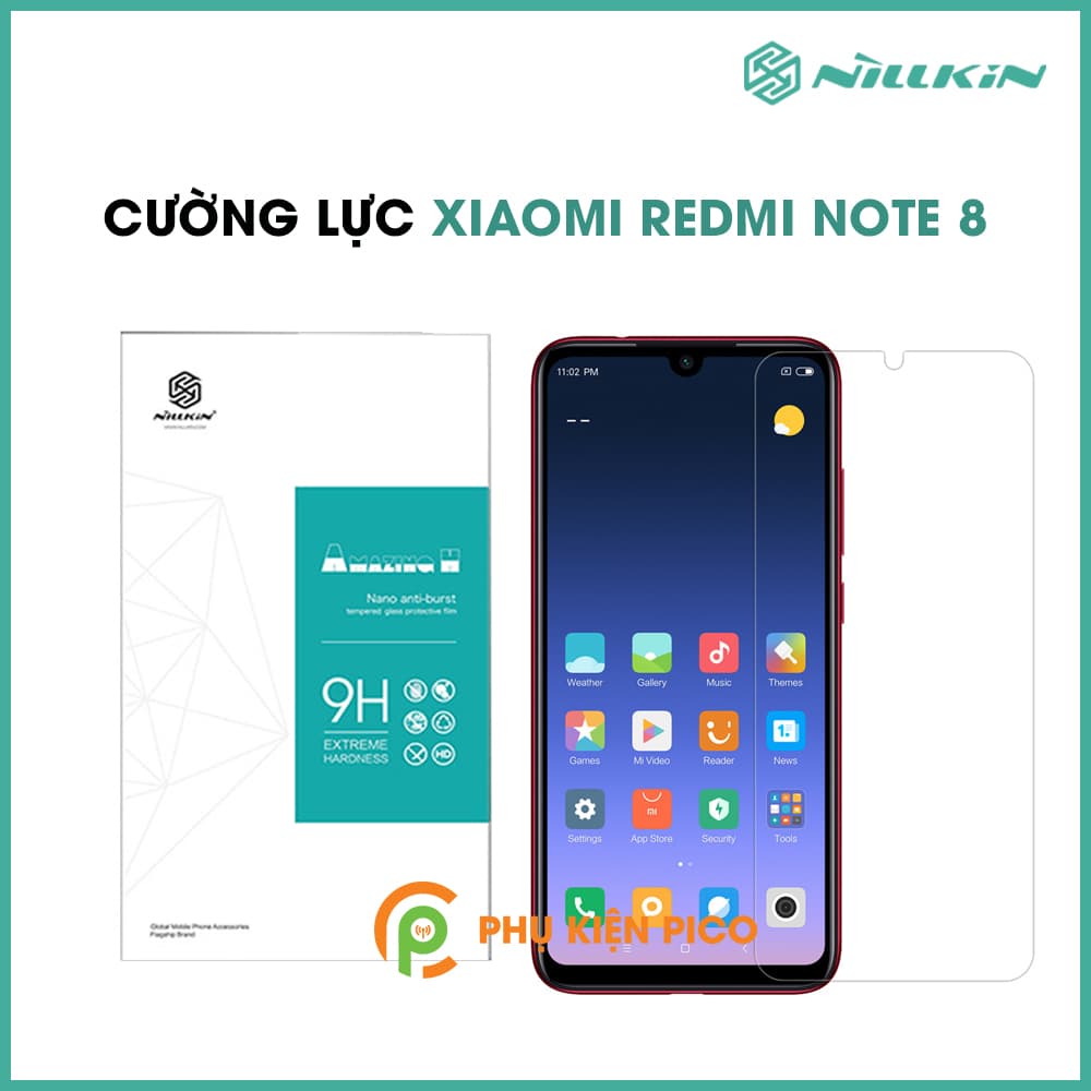 Kính cường lực Xiaomi Redmi Note 8 Nillkin Amazing H hàng nguyên tem