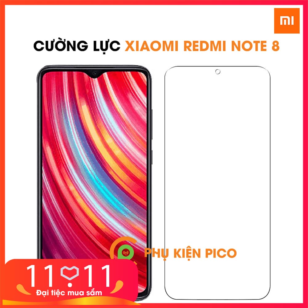 Kính cường lực Xiaomi Redmi Note 8 full keo màn hình độ cứng 9H