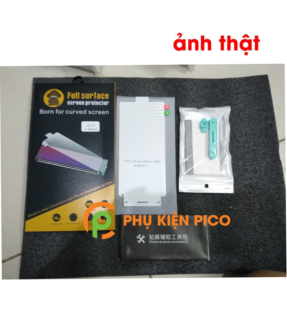 Dán màn hình Xiaomi Mi Mix 2 trong suốt full màn hình full box - 2