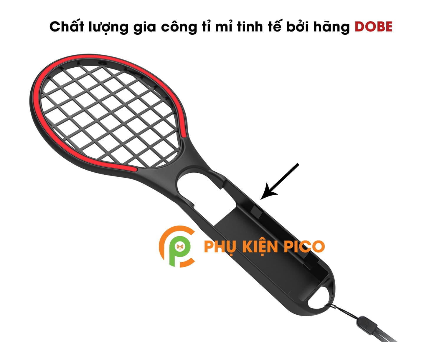 Vợt cầm tay chơi game tennis cho máy Nintendo Switch chính hãng DOBE - 5