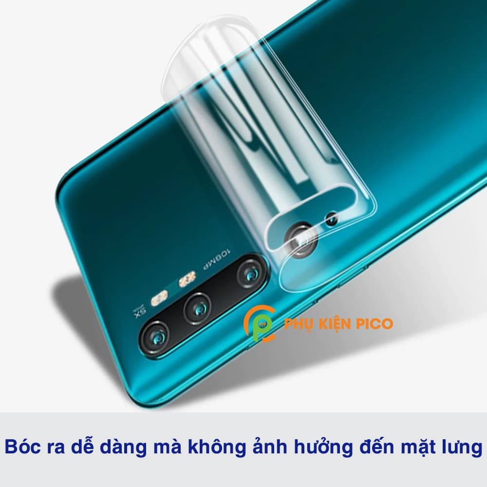 Dán mặt lưng Xiaomi Mi CC9 Pro cao cấp PPF dẻo trong suốt - 6